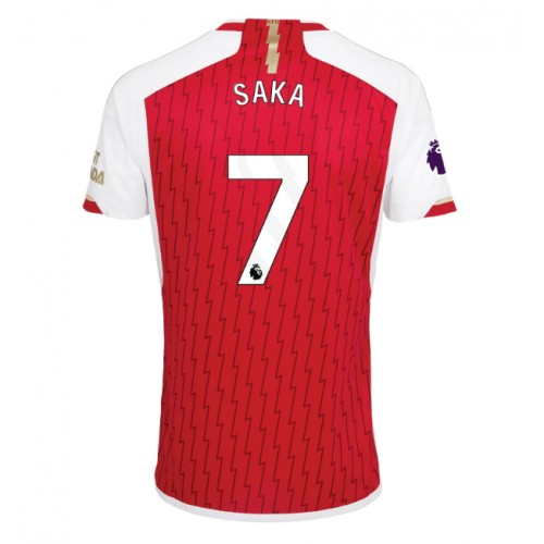 Pánský Fotbalový dres Arsenal Bukayo Saka #7 2023-24 Domácí Krátký Rukáv